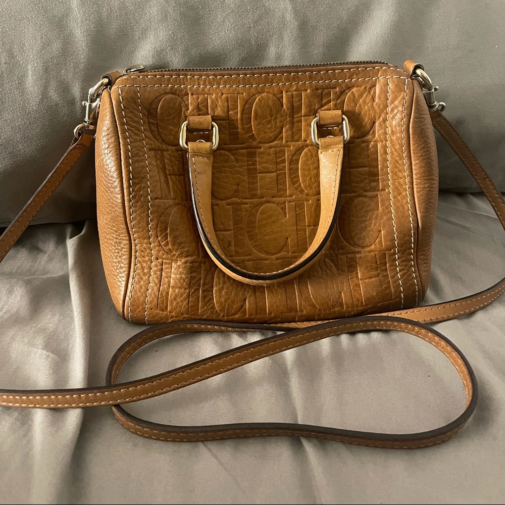 Carolina Herrera Brown Andy Boston Mini Bag